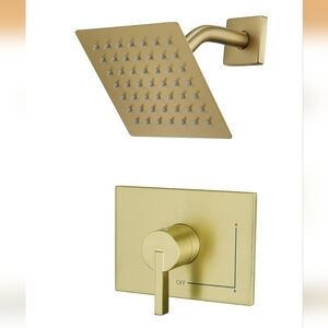 6" Gold Shower Faucet